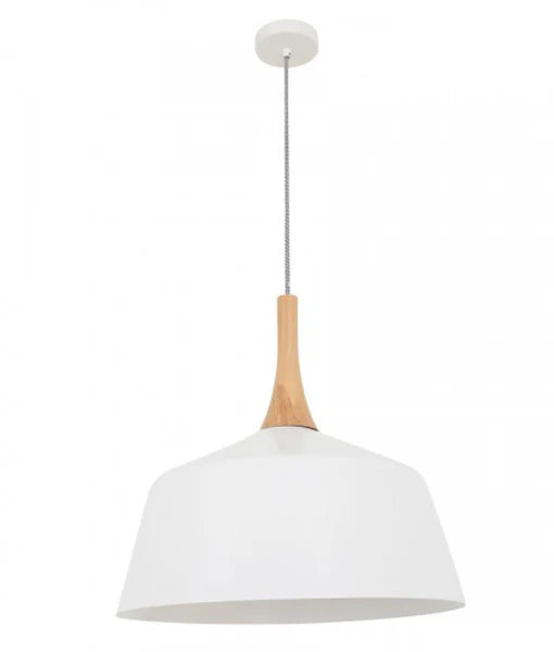 NORDIC: Modern Scandinavian Dome Shape Steel & Wood Pendant Lights