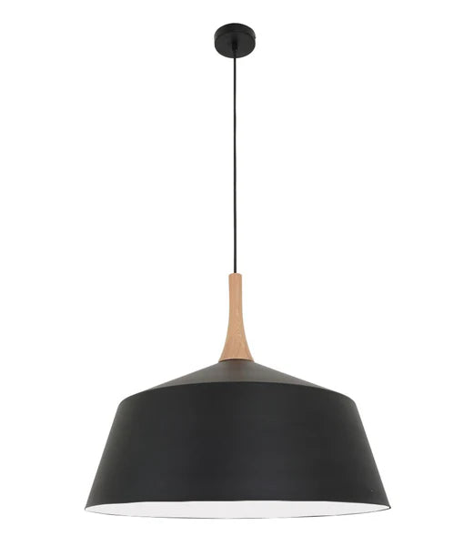 NORDIC: Modern Scandinavian Dome Shape Steel & Wood Pendant Lights