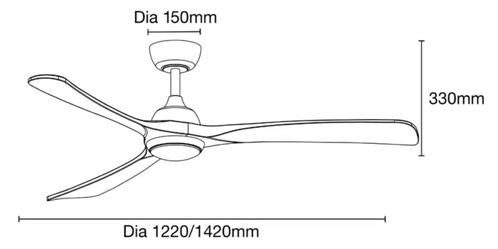 Polo DC 52″ Smart Ceiling Fan With WIFI Remote Control + LED light