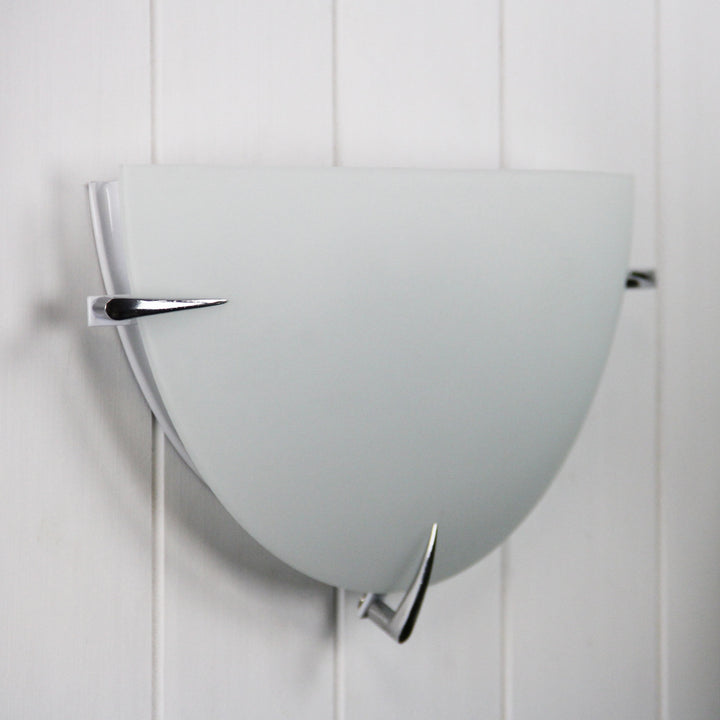 CLAW WALL 30cm Wall llight Matt Opal and Chrome Wall light