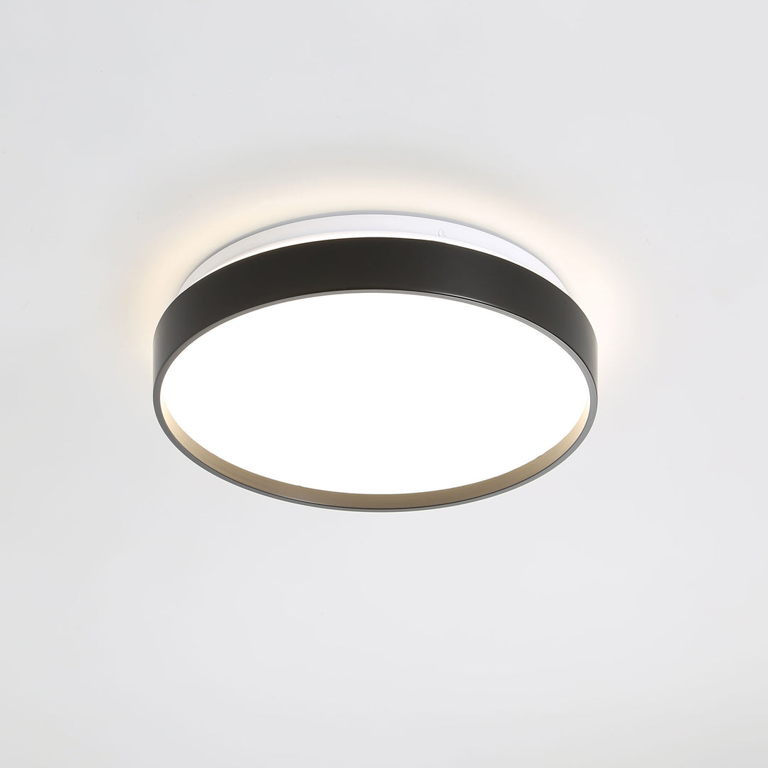 LEENA 33 BLACK/WHITE Tri-Colour LED Ceiling Light OYSTER LIGHT