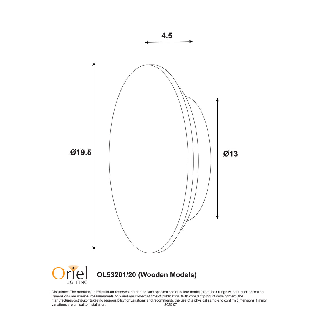 DOT.25 SCALLOPED WOOD Tri-Colour LED Wall Light Wall light