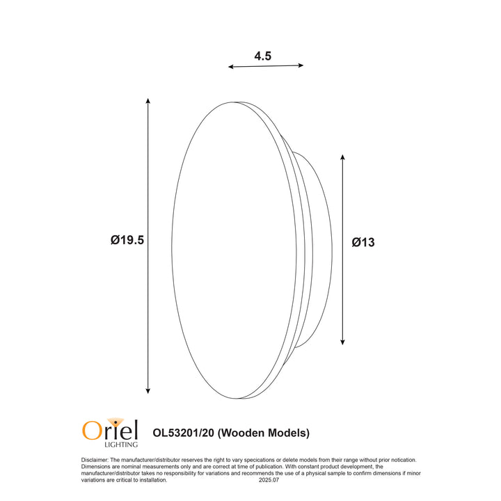 DOT.25 SCALLOPED WOOD Tri-Colour LED Wall Light Wall light