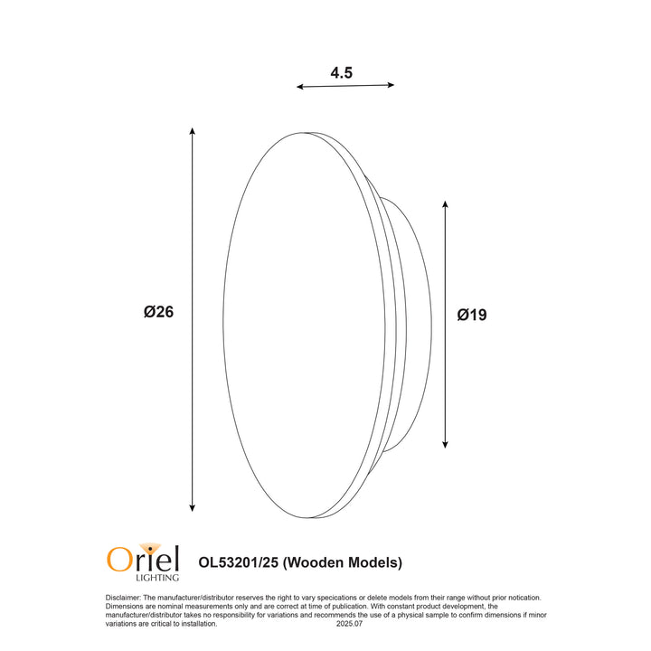 DOT.25 SCALLOPED WOOD Tri-Colour LED Wall Light Wall light