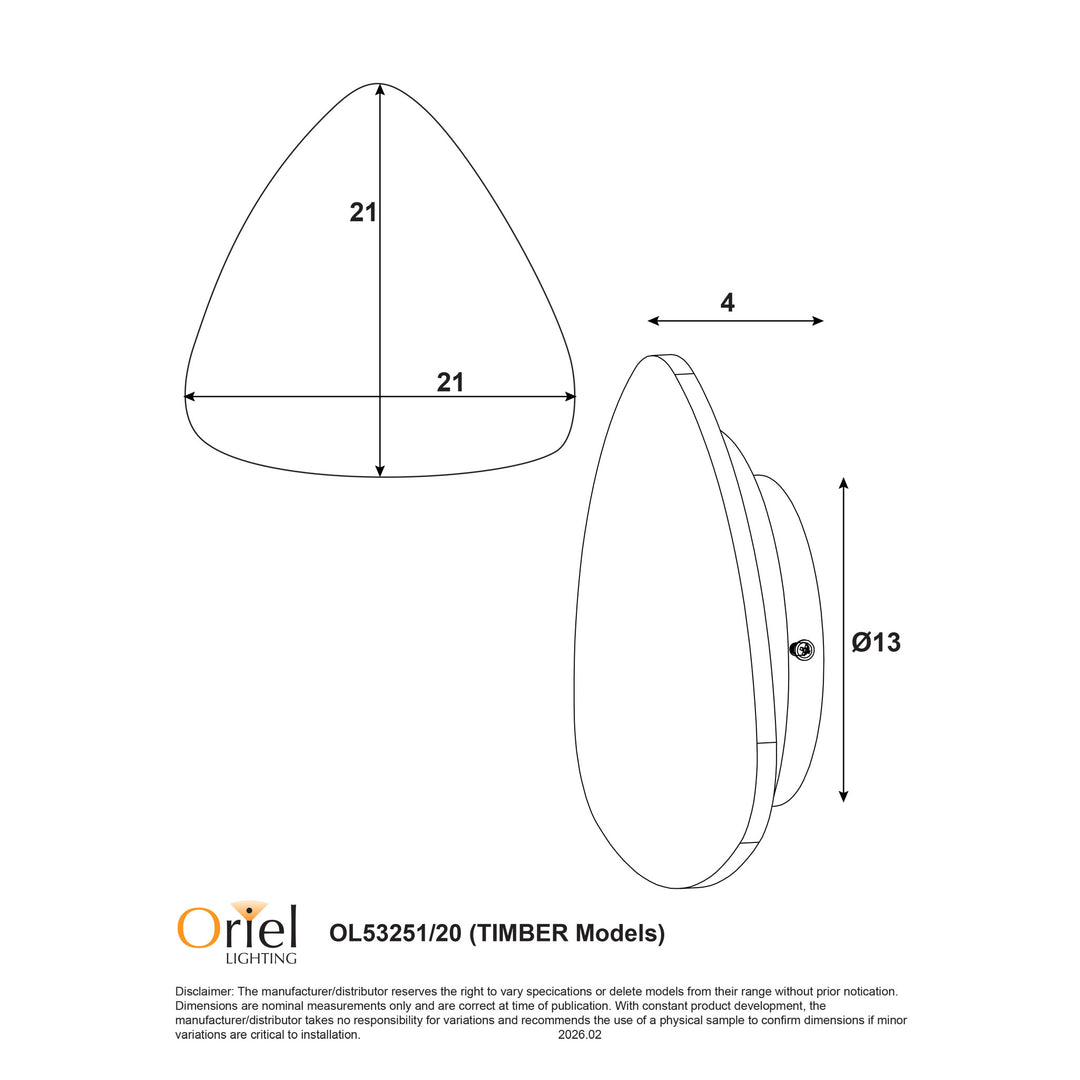 REUL.20/27 Timber Tri-Colour LED Wall Light