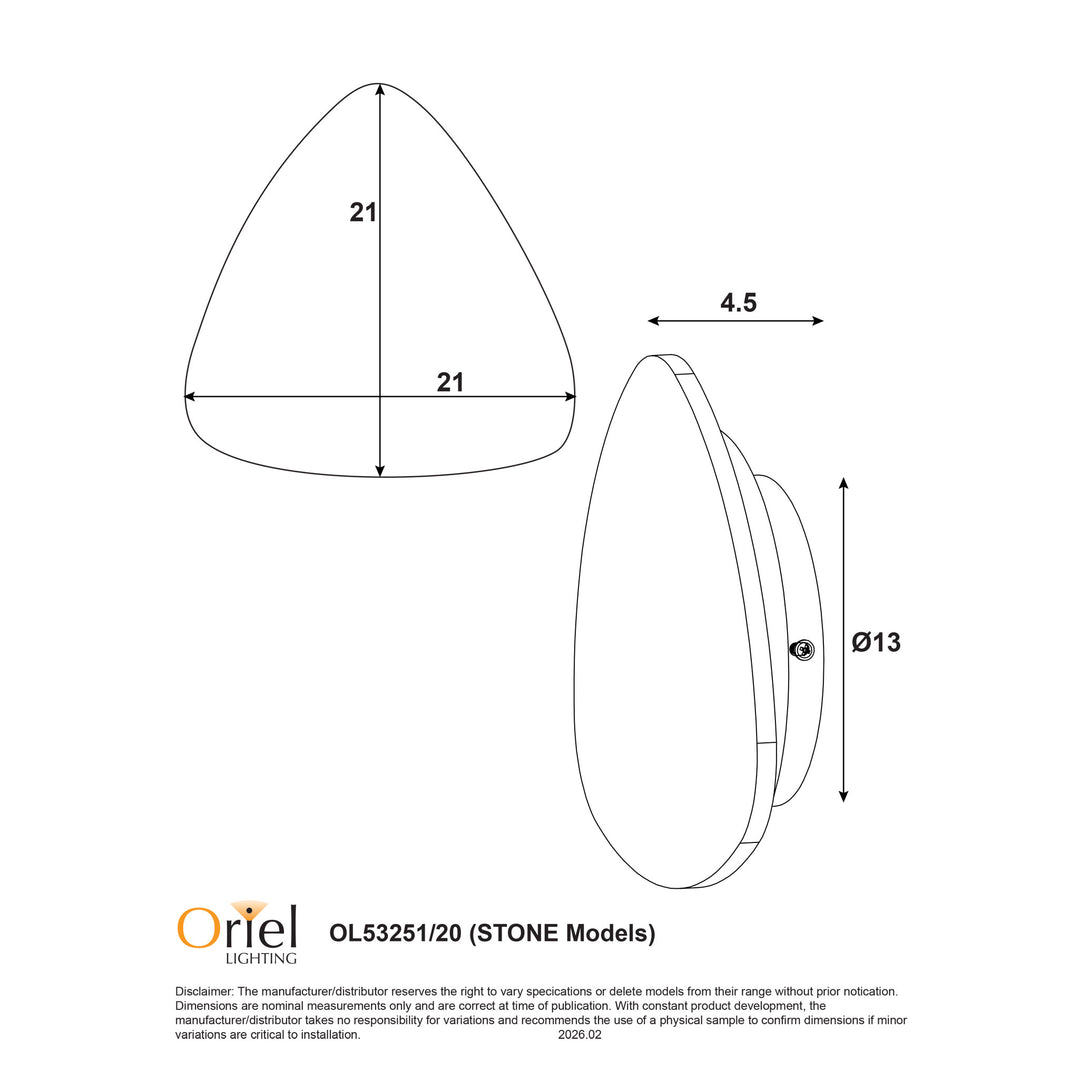REUL.20/27 TRAVERTINE Tri-Colour LED Wall Light WALL LIGHT