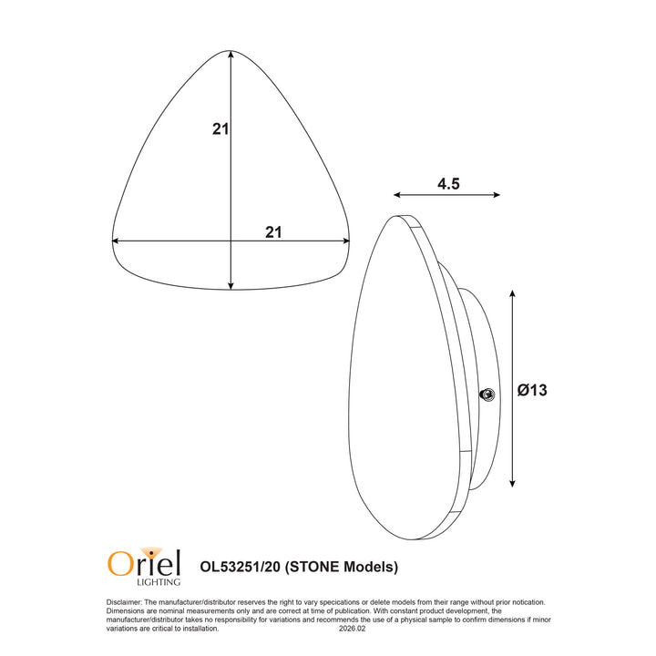 REUL.20/27 TRAVERTINE Tri-Colour LED Wall Light WALL LIGHT