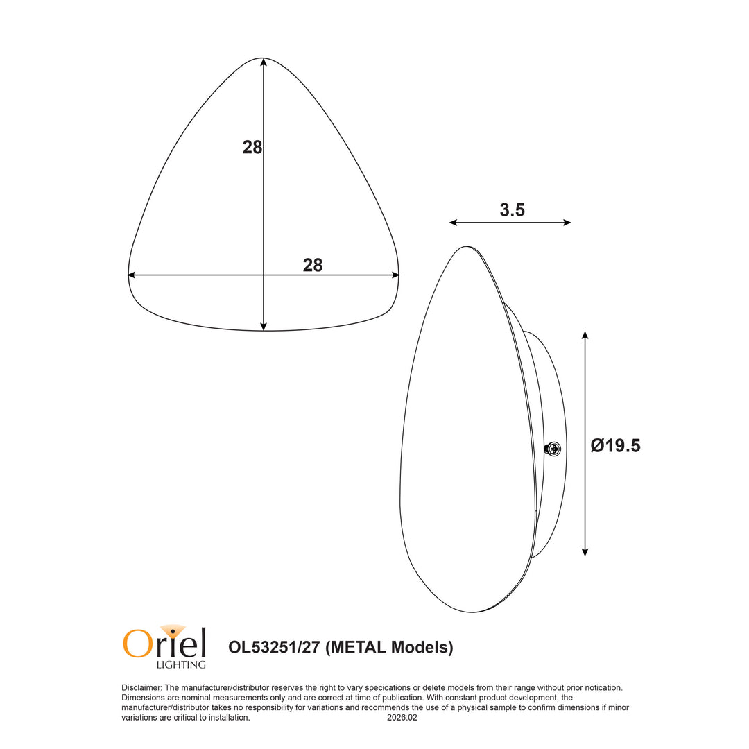 REUL.20/27 Tri-Colour LED Wall Light WALL LIGHT