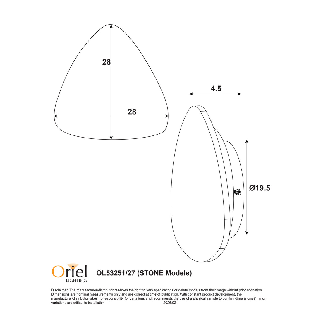 REUL.20/27 TRAVERTINE Tri-Colour LED Wall Light WALL LIGHT