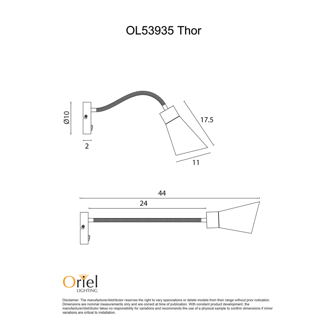 THOR SWITCHED Switched Flexible Wall Light WALL LIGHT