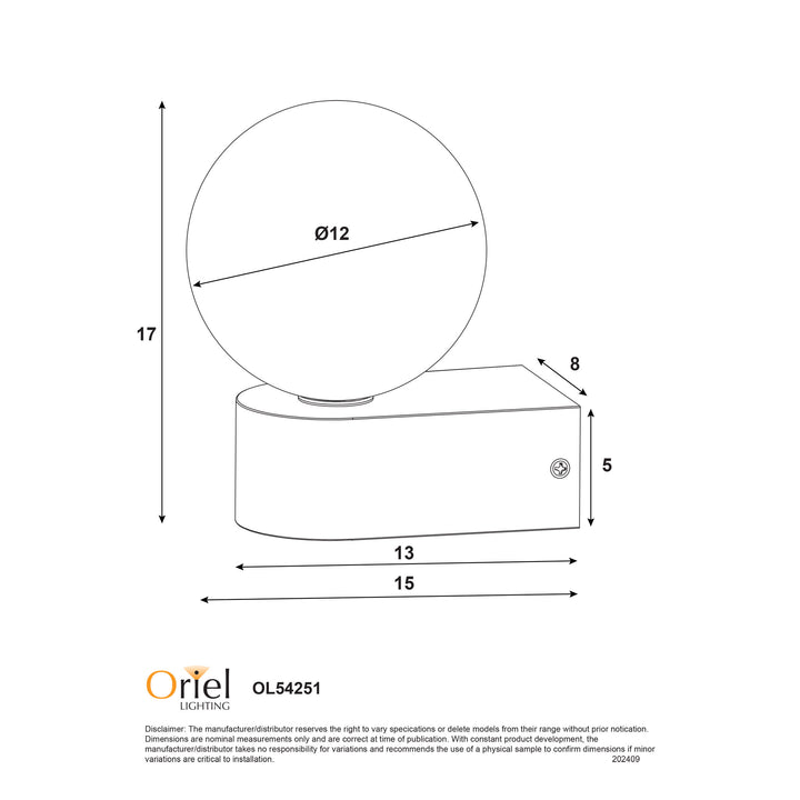 MINNE WHITE IP44 G9 Wall Light