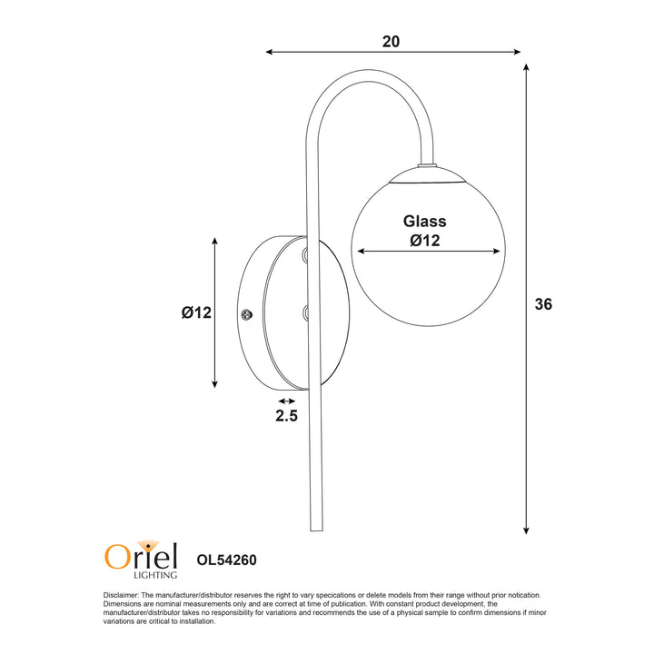 NOXE BLACK G9 Wall Light