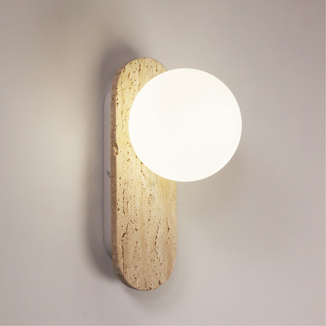 PING G9 TRAVERTINE Decorative Opal Glass Wall Light WALL LIGHT