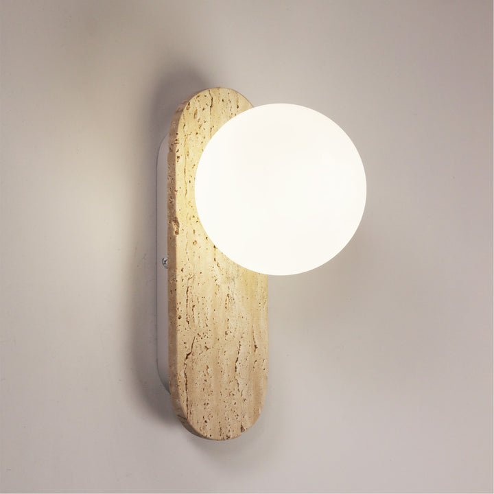 PING G9 TRAVERTINE Decorative Opal Glass Wall Light WALL LIGHT