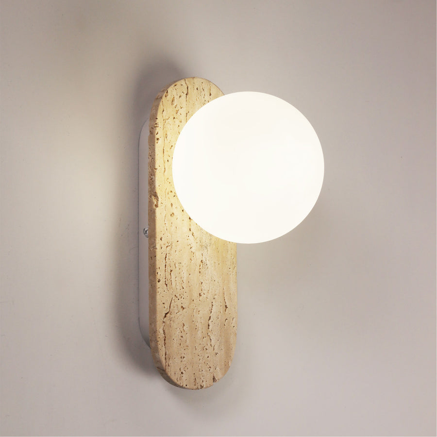 PING G9 TRAVERTINE Decorative Opal Glass Wall Light WALL LIGHT