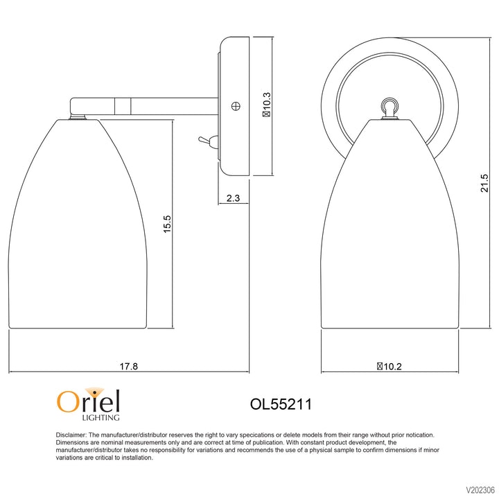 SALEM w SWITCH Adjustable Wall Light WALL LIGHT
