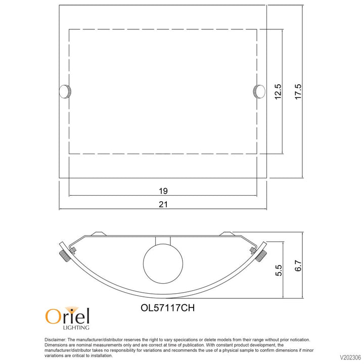 DUO.2 Simple Wall Mounted Light Frost Glass