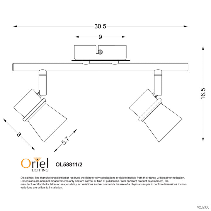 YARRA 2 LIGHT ADJUSTABLE SPOTLIGHT