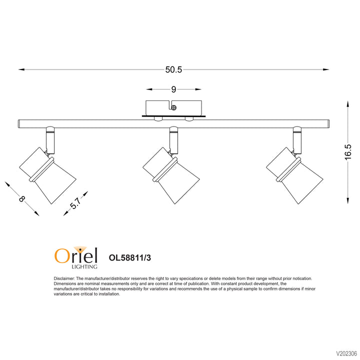 YARRA 3 LIGHT ADJUSTABLE SPOTLIGHT