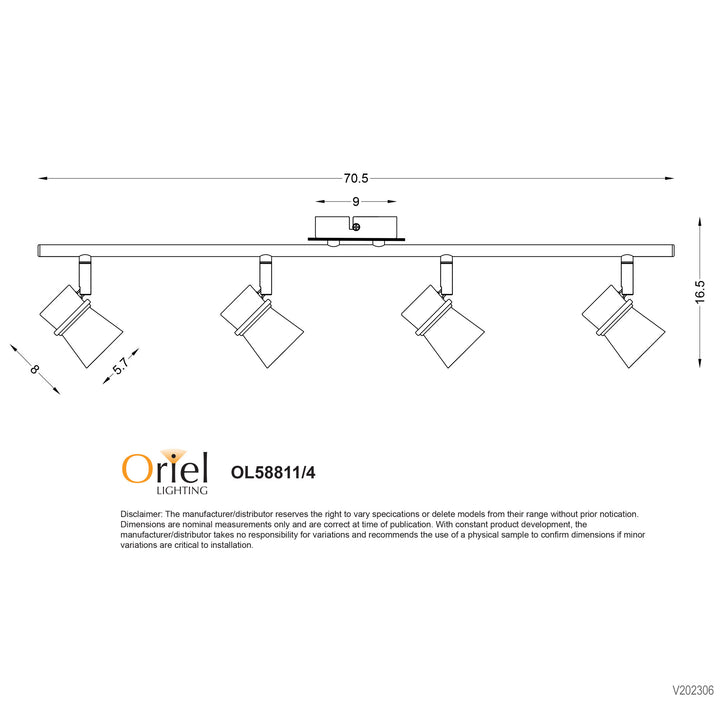 YARRA 4 LIGHT ADJUSTABLE SPOTLIGHT