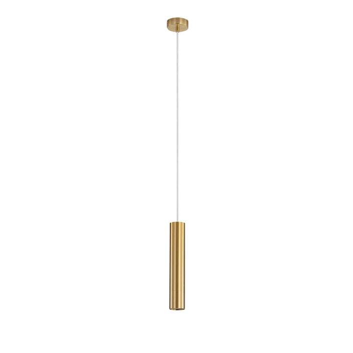 TIG Urban Retro Pendant LED Ready Satin Brass Pendant