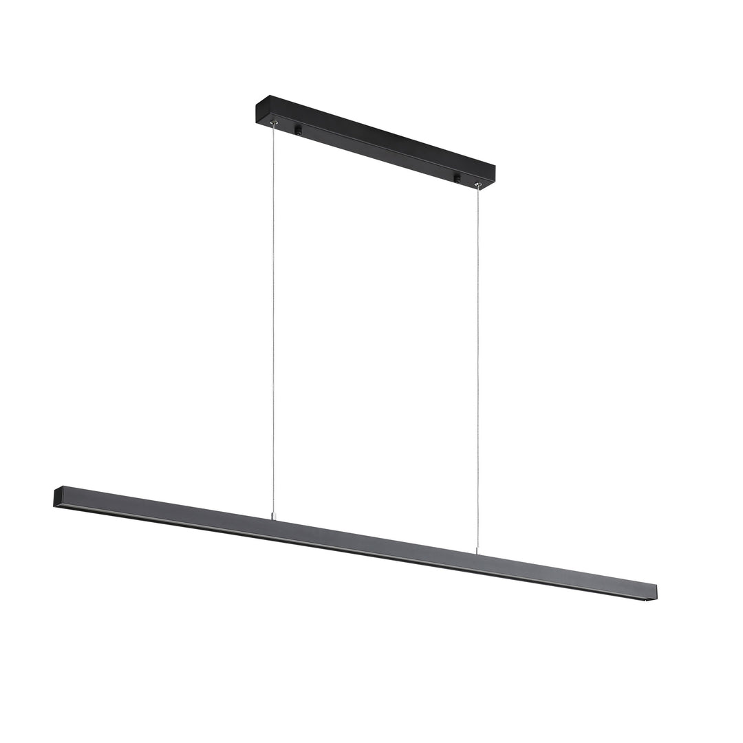 SHARD.1200 WHITE Slimline TriColour LED Linear Pendant Black Pendant