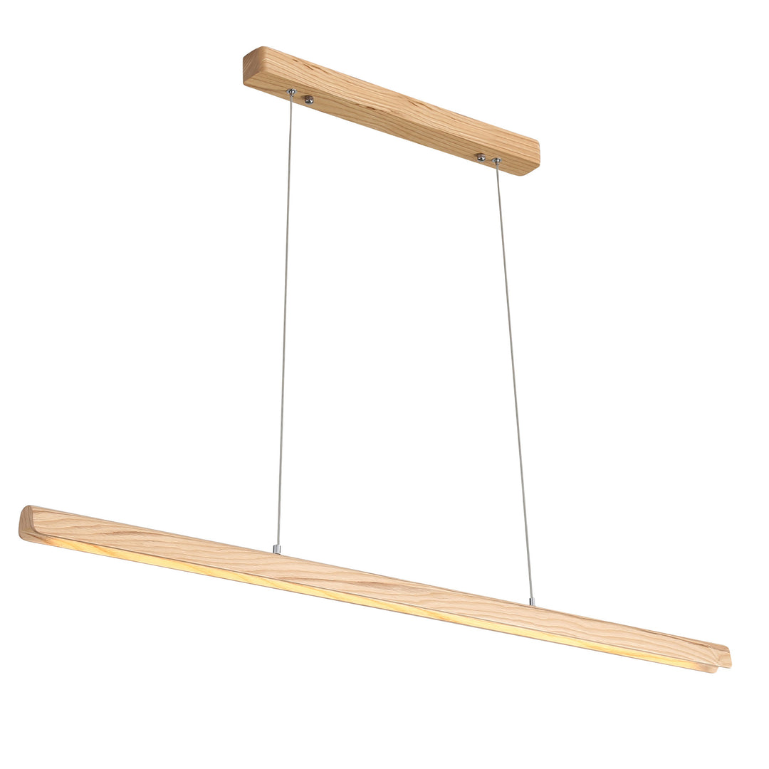 KERF.150 Ash Wood TriColour LED Linear Pendant Pendant
