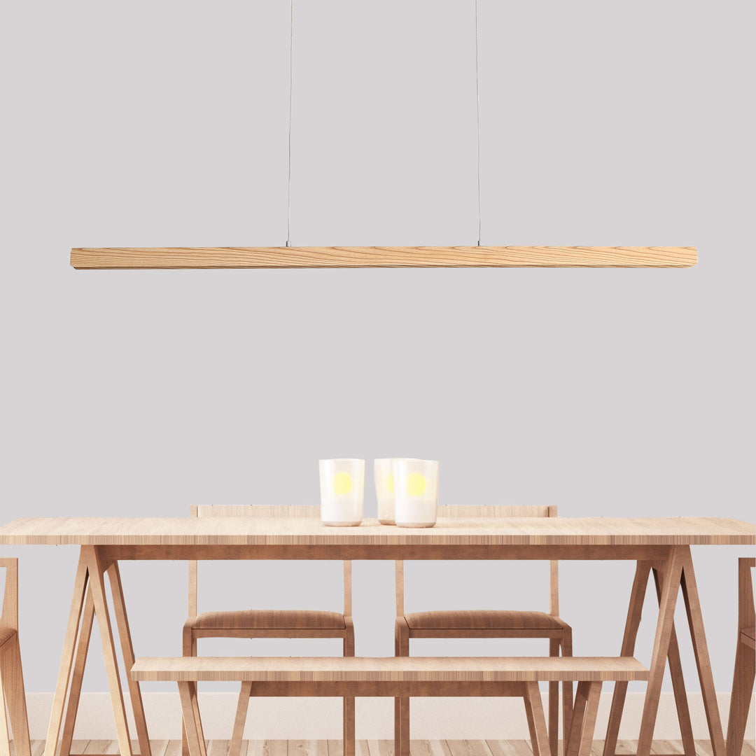 KERF.150 Ash Wood TriColour LED Linear Pendant Pendant