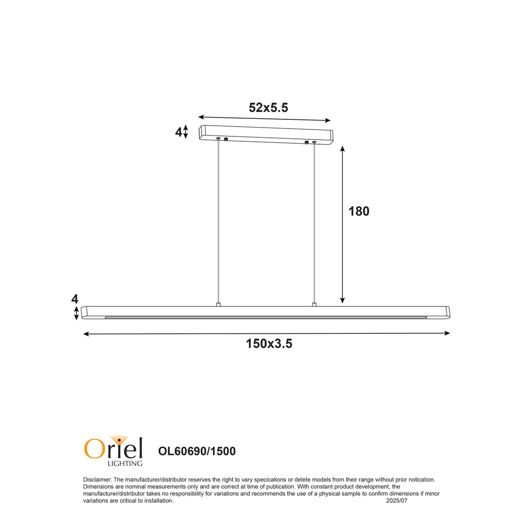 ALPHA.150 Ash Wood TriColour LED Linear Pendant Pendant