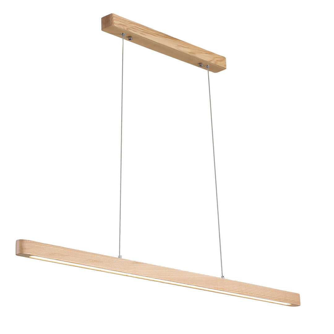 ALPHA.150 Ash Wood TriColour LED Linear Pendant Pendant