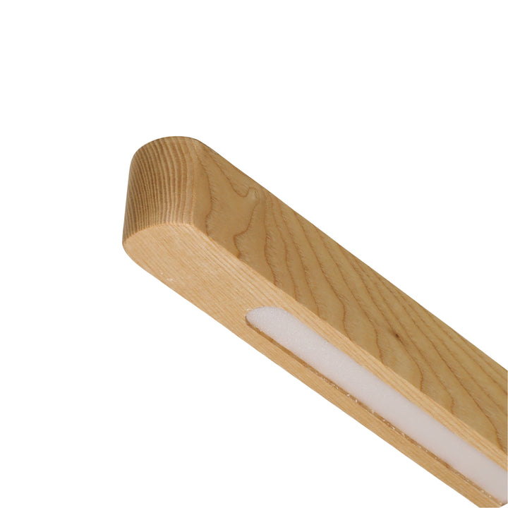 ALPHA.150 Ash Wood TriColour LED Linear Pendant Pendant