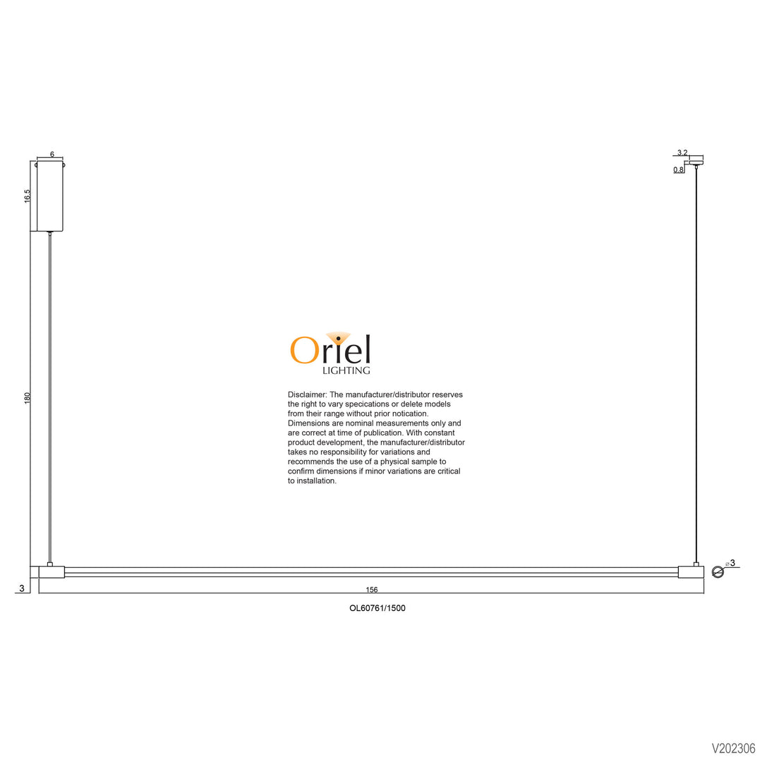 EDGE.1500 4000K Slimiline LED Pendant