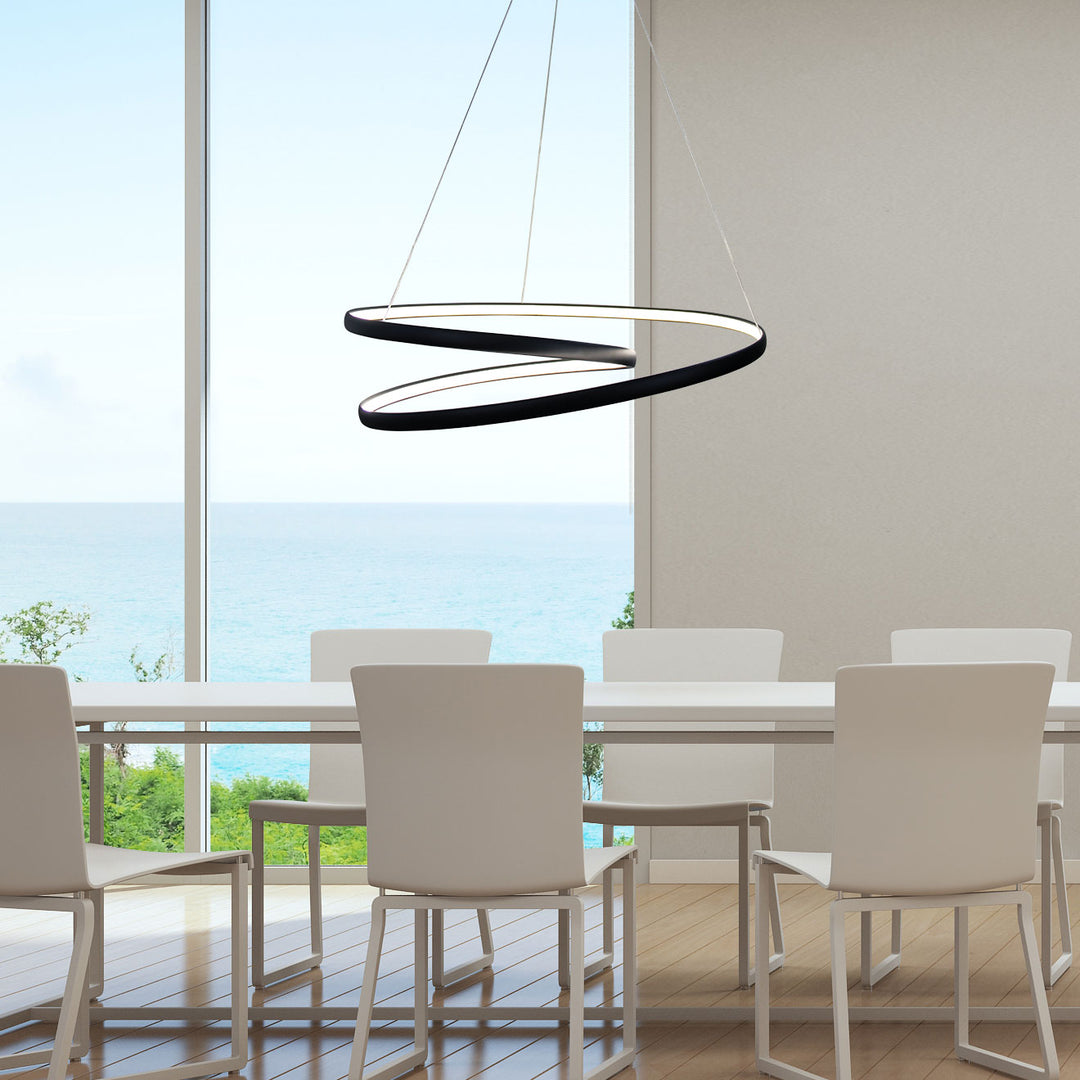 INFINITY Modern LED Spiral Pendant White