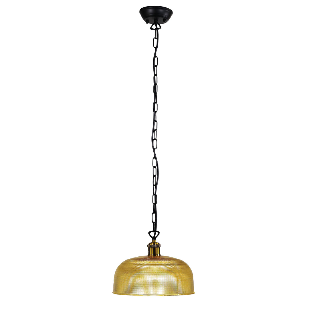 MAISON 27 Retro Halophane Clear Glass Pendant