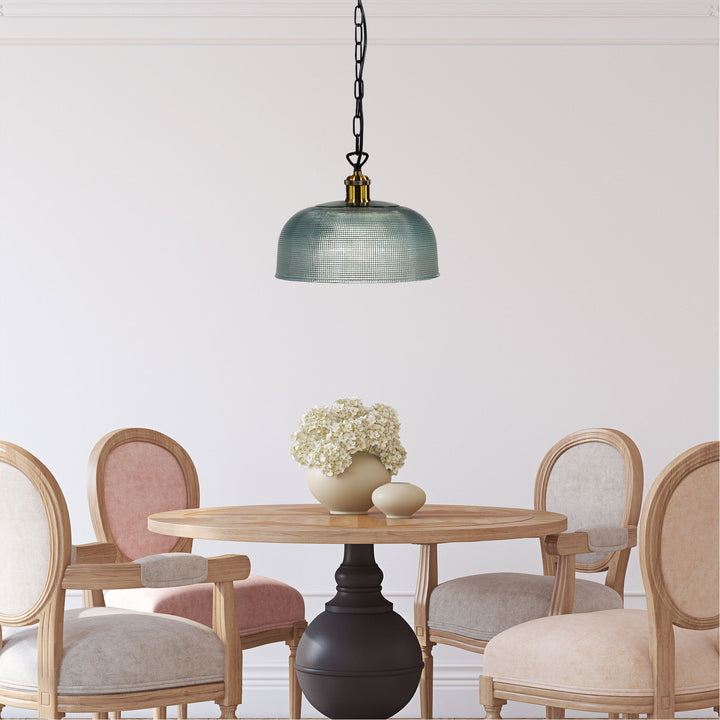 MAISON 27 Retro Halophane Clear Glass Pendant