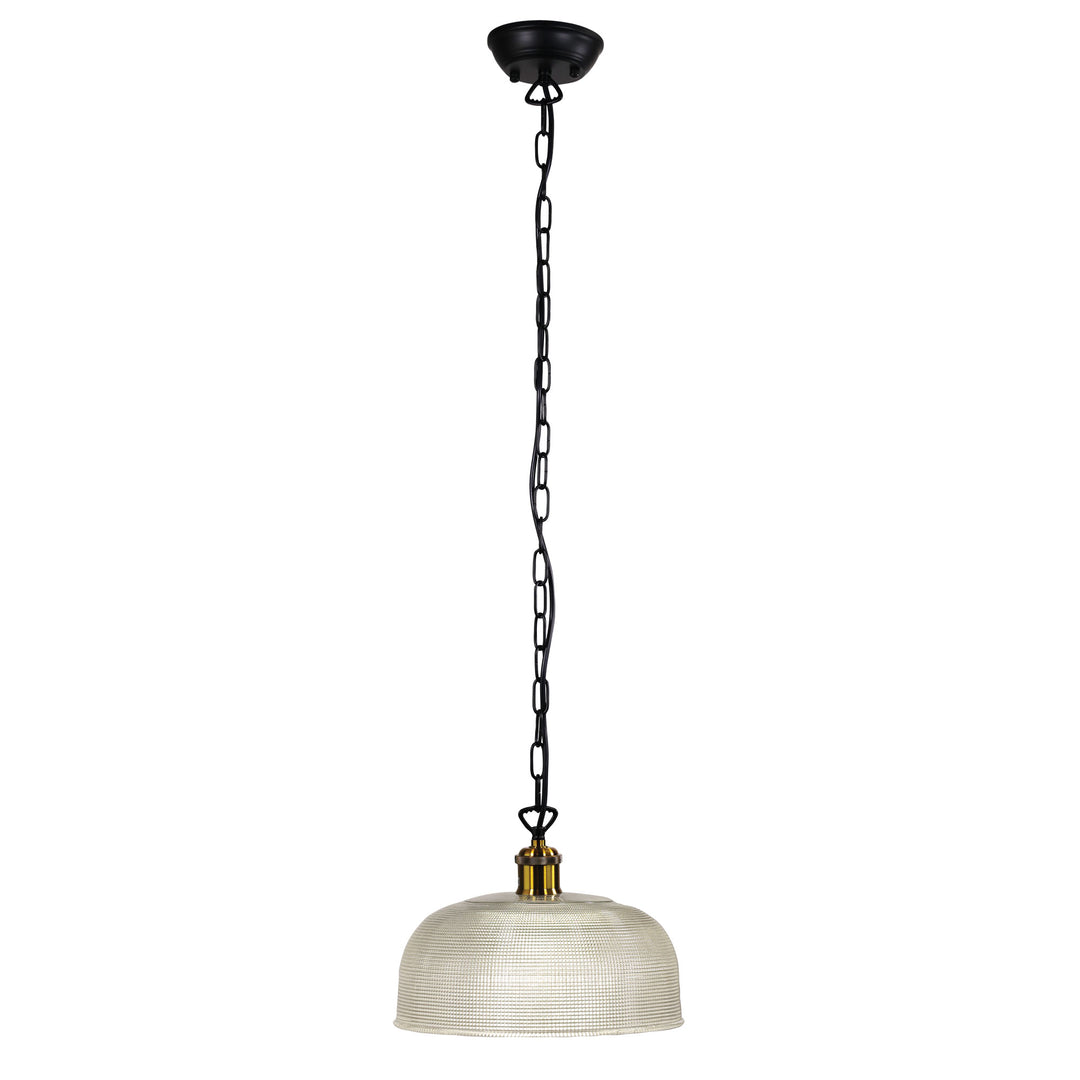 MAISON 27 Retro Halophane Clear Glass Pendant