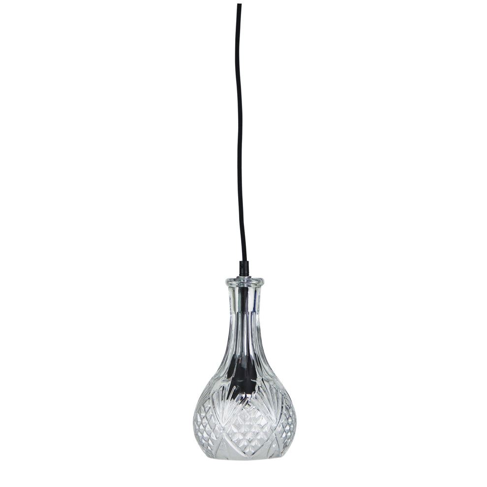 2. DECANT Retro Vintage Cut Glass Pendant Light