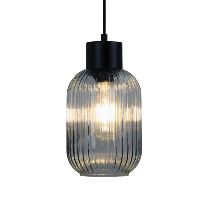 MILLER.130 Ribbed Glass Pendant