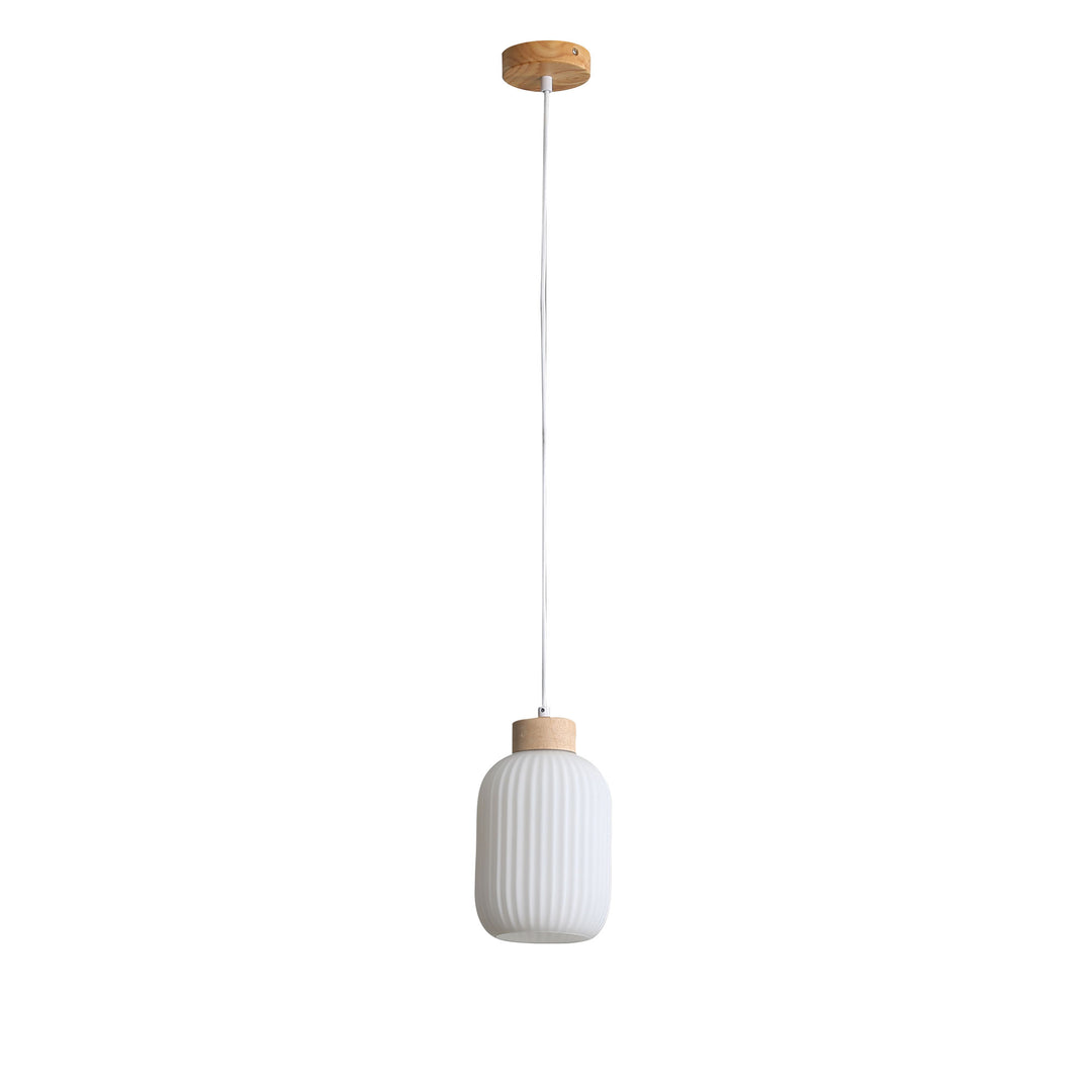 BOLLI Real Timber & Opal Glass Pendant