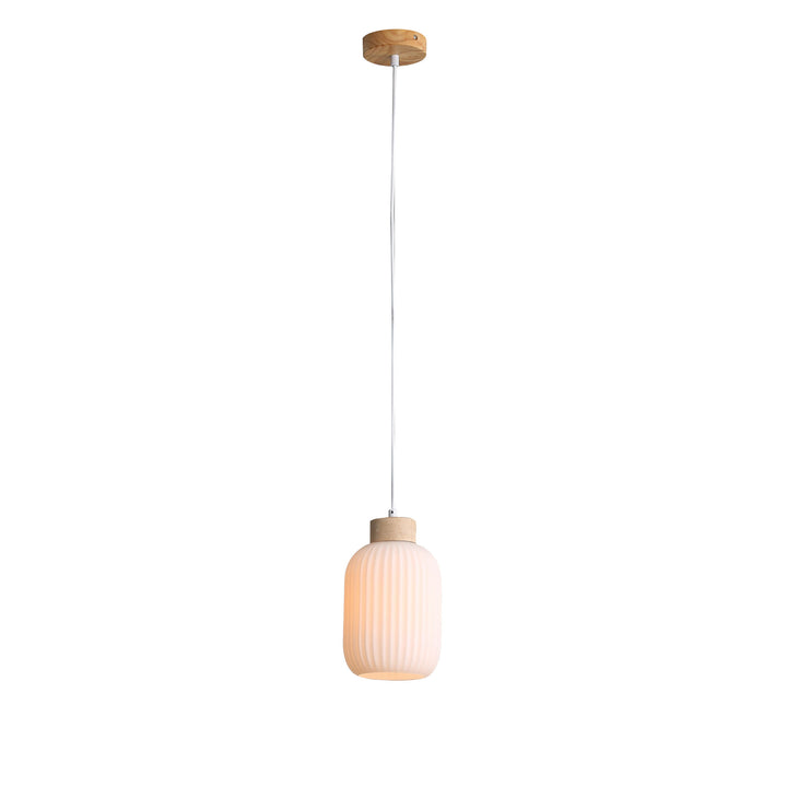 BOLLI Real Timber & Opal Glass Pendant