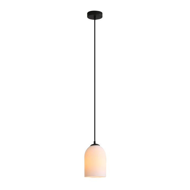 ARLEY PENDANT Ribbed Glass Pendant