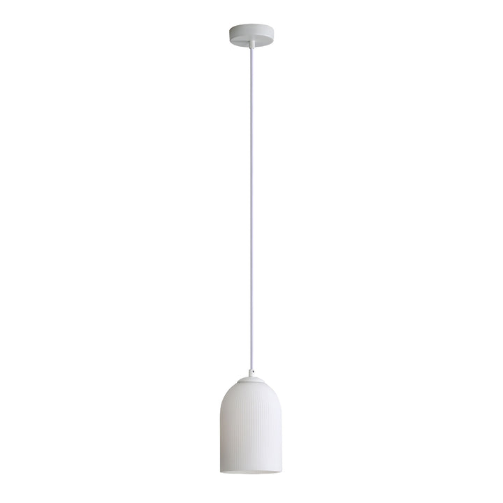 ARLEY PENDANT Ribbed Glass Pendant