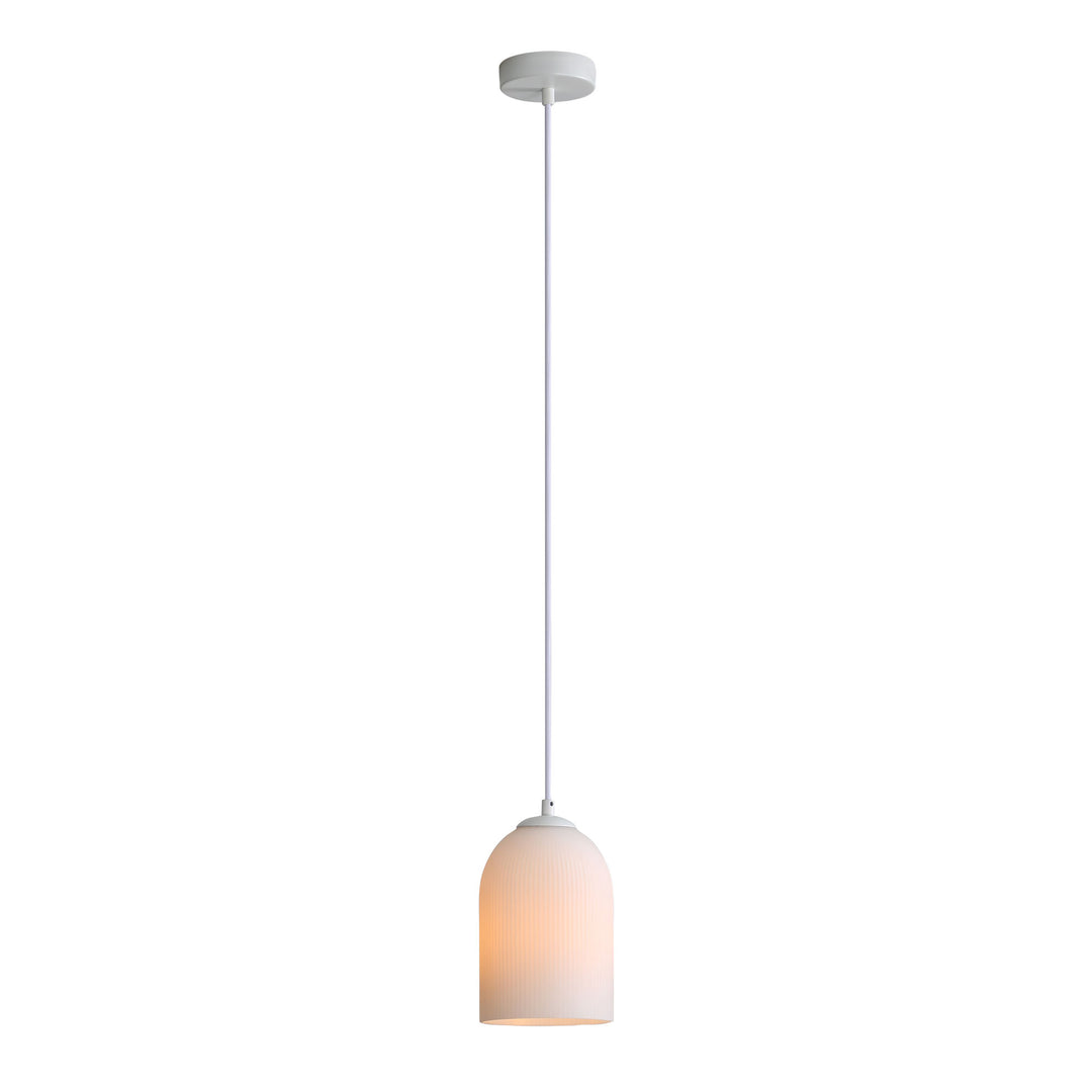 ARLEY PENDANT Ribbed Glass Pendant