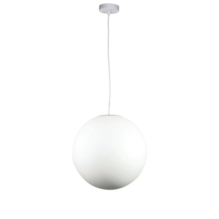 PHASE White Acrylic Sphere Pendant