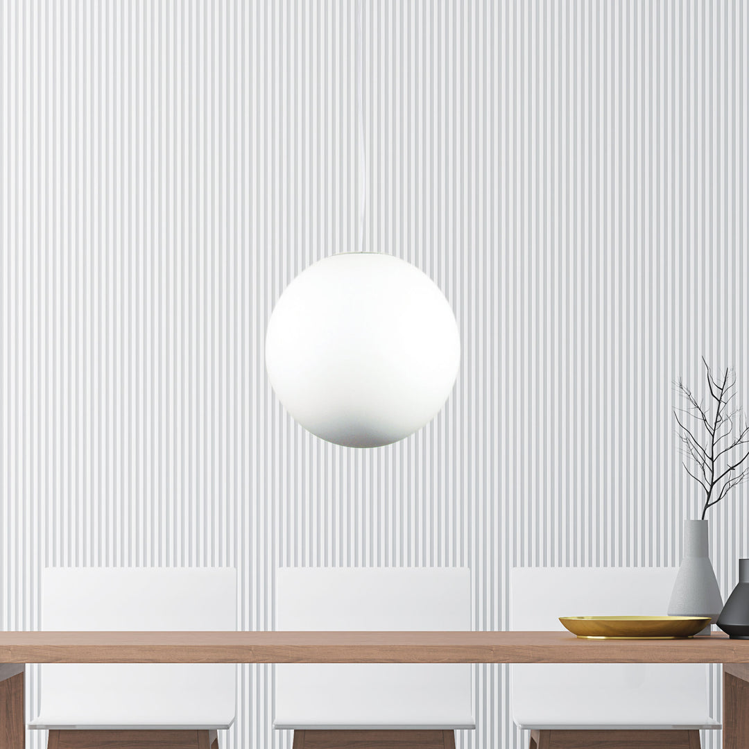 PHASE White Acrylic Sphere Pendant