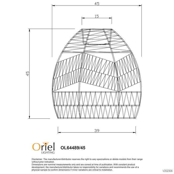 KUPANG SHADE Natural String Shade Only