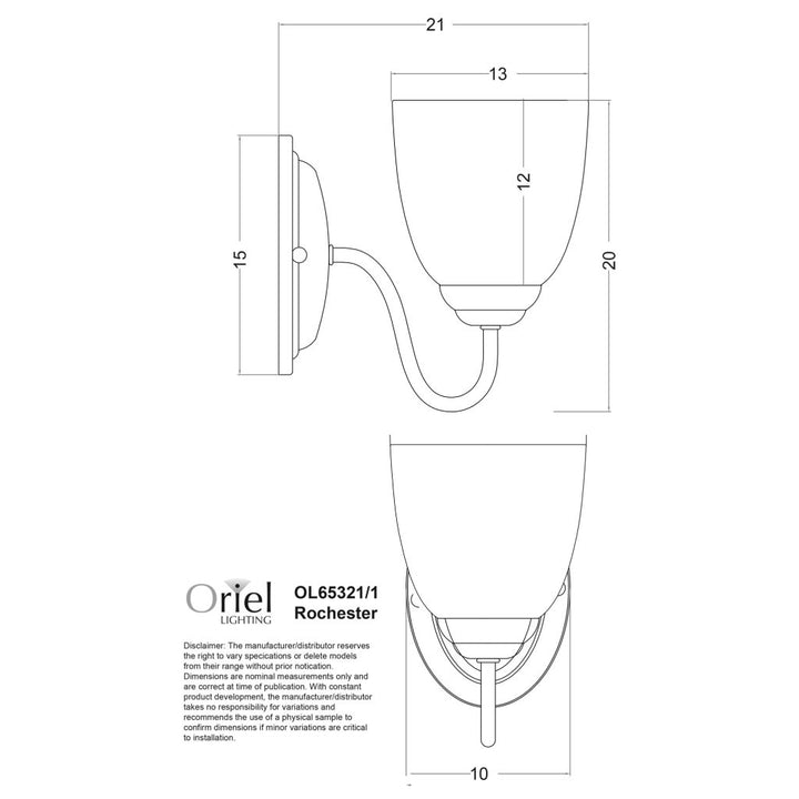 ROCHESTER WALL Traditional Glass Wall Light