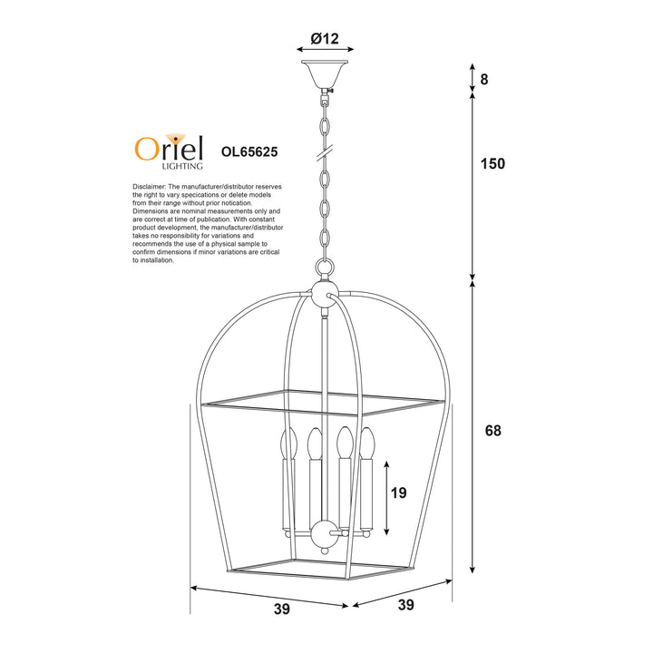 LANGDON Metal Chandelier