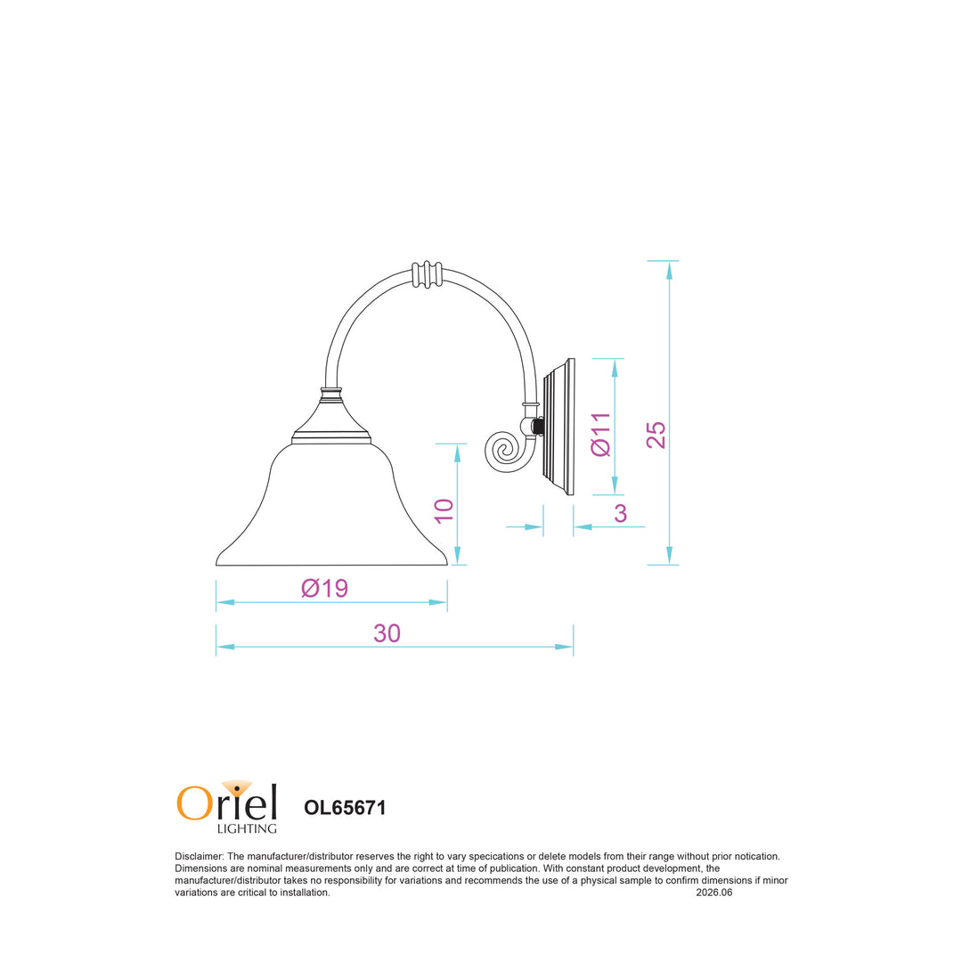 WOODGATE Wall Light Classic Wall Sconce