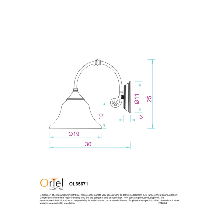 WOODGATE Wall Light Classic Wall Sconce
